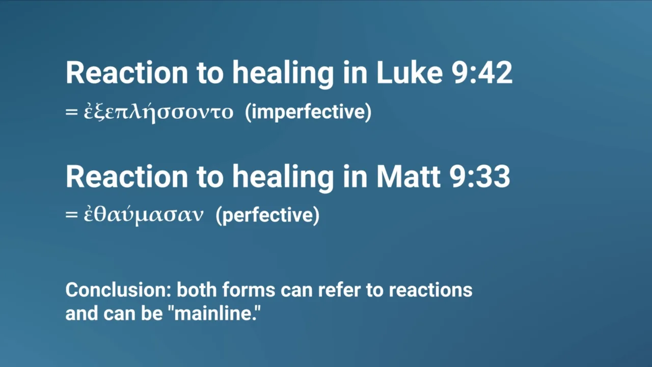 Slide: reactions in Luke 9:42 and Matthew 9:33