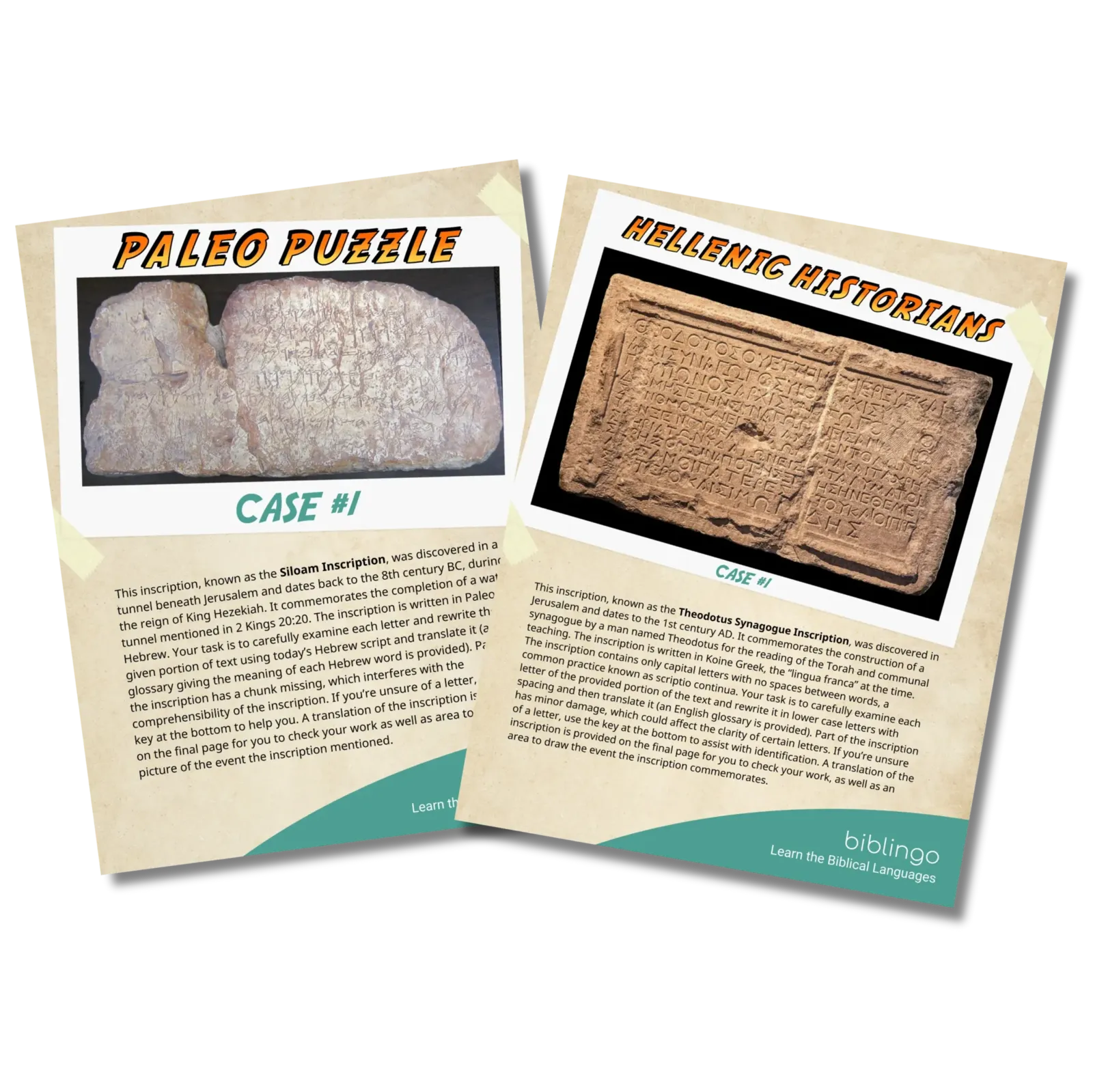 Free biblical-languages activity sheets