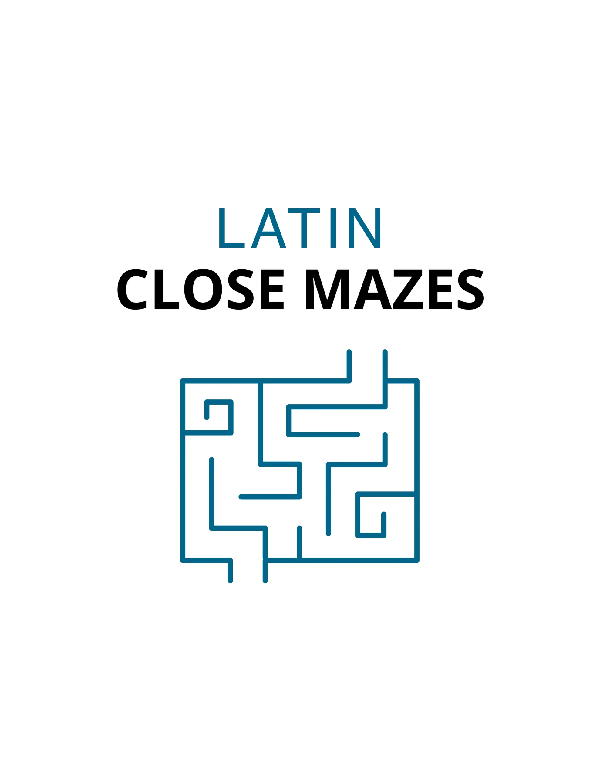 Latin CLOZE Maze activity sheets cover