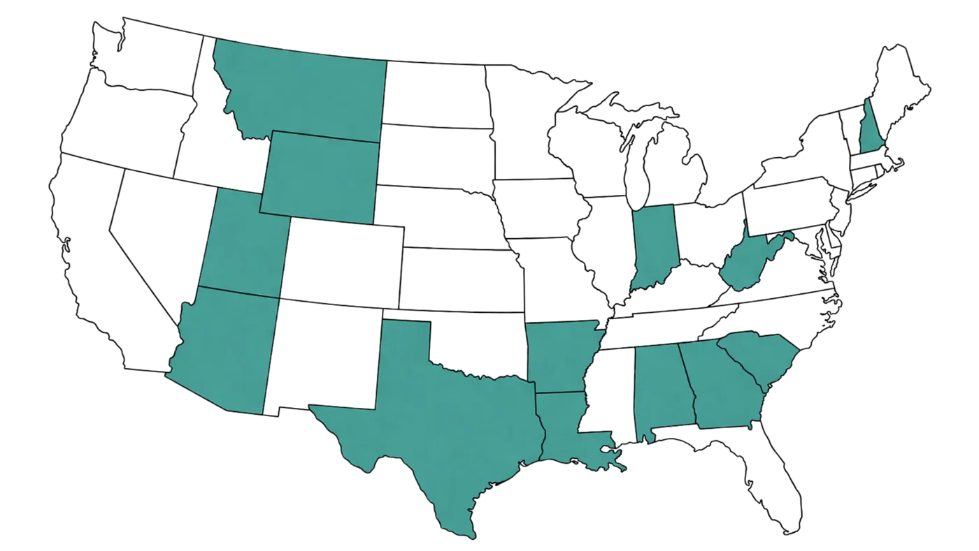 Map of ESA-eligible states